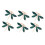 Lot de 6 ronds de serviette en métal vert 1