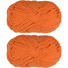 2 Knäuel Chenillegarn, Deckengarn, 2 x 100 g / 7,1 oz, Stärke 6, superdickes, weiches Polyestergarn zum Stricken, Häkeln, Weben, für Taschen,