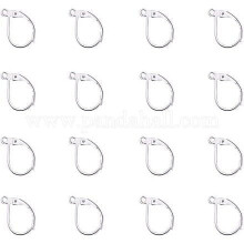 20 ks Elite20pcs304L nehrdzavejúca oceľ náušnice s pákovým zapínaním farba nehrdzavejúcej ocele 15x10 mm