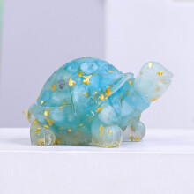 Sculptură de broască țestoasă din cristal vindecător natural YOLOKE - Figurină de broască țestoasă din ametist sculptată manual, sculptură