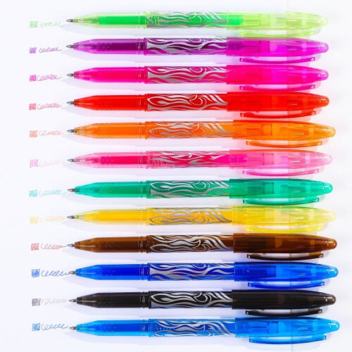 Στυλό karymi12Colours με δυνατότητα εξάλειψης φλόγας, στυλό με τζελ νερού 20ml, χρωματιστά