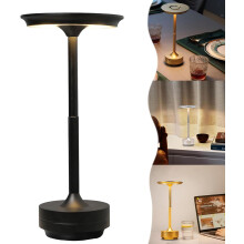 Lampă fără fir Sherum Ecolume, lampă de masă LED reîncărcabilă fără fir, lampă portabilă mică pentru bucătărie, dormitor (negru)