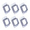 Metal Square Post Flange Base 40mm Square Pipe Fixings-6 pieces 1