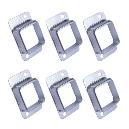 Metal Square Post Flange Base 40mm Square Pipe Fixings-6 pieces