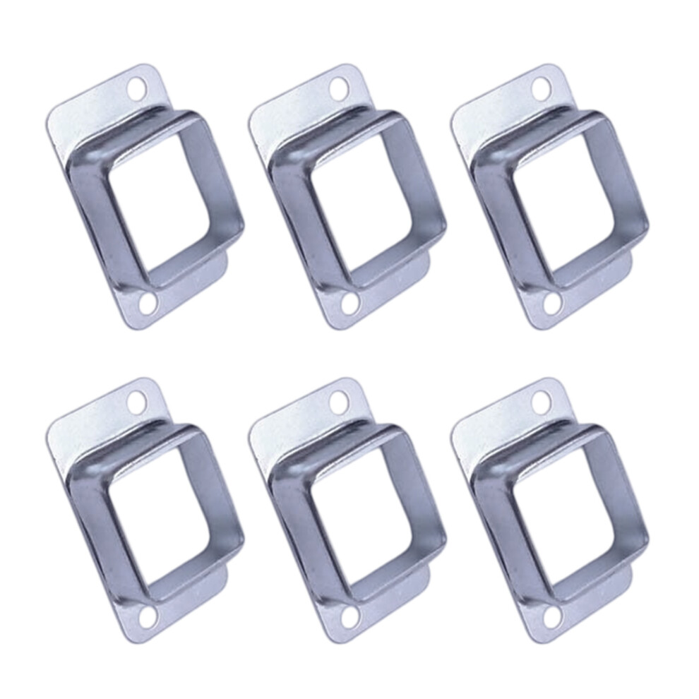 Metal Square Post Flange Base 40Mm Square Pipe Fixings-6 Pieces 7704001210576