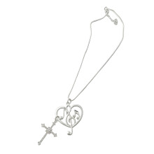 Mooie liefde hart muziek symbool kruisbeeld hanger ketting