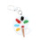 Colorful Candy Tone Paint Palette Keychain Miniature-White 1