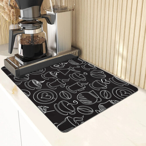 Coffee Maker Mat Non-slip Absorbent 19.7x15.8 Inch 1