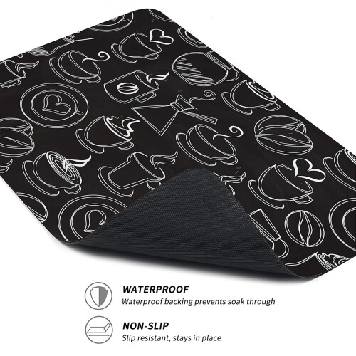 Coffee Maker Mat Non-slip Absorbent 19.7x15.8 Inch 2