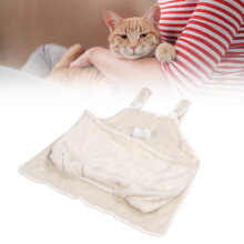 Grembiule per trasportino gatto beige pile color corallo taglia gattino