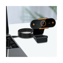 Webcam Full HD 1080p à clipser sur ordinateur avec microphone USB 2.0 pour PC et ordinateurs portables