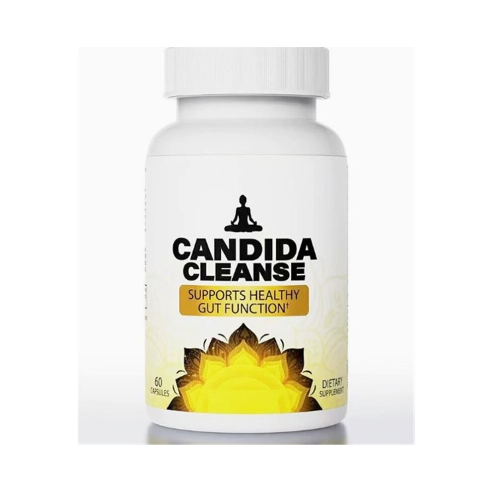 (1PC) Candida Cleanse Supplement - Supports Healthy Gut Function, Natural Candida Balance, 60 Capsules