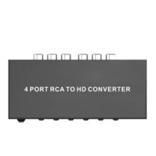 Convertisseur RCA vers 1080p compatible, 4 entrées/1 sortie, convertisseur AV composite vers scaler compatible, prise UE