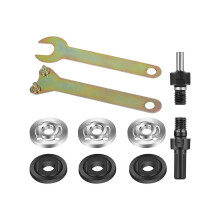 Drill Angle Grinder Adapter, 6Mm/10Mm Arbor Mandrel Adaptor with Flange Nut Parts Set and 2 Spanner Wrench