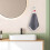 Christmas Hand Towel Gray Plush Absorbent with Hooks 2