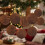 Christmas Tree Ornaments Flocked Brown Balls 12-Pack 8 cm 1