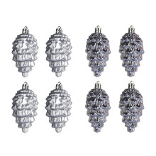 Kerstballen van plastic, 9 cm, 8 stuks