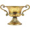 Antikk gullfarget metallvase, 1 stk. 1