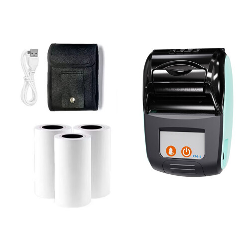 Mini-58-mm-Thermodrucker, Bluetooth-kompatibel für-Blau