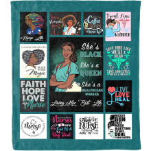 Black Queen Blanket for Nurses Soft Warm Gift