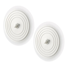 2 stuks gootsteenstopafdekkingen voor keukenaccessoires, afvoerputje, wit, silicagel