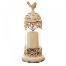 Holle glazen kaarsenhouder, lantaarn, metalen kaarsenhouder, esthetische bruilofts- en huisdecoratie
