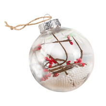 Décorations de sapin de Noël Taomzat 3,5", boules transparentes à suspendre, pour les fêtes de Noël et la maison