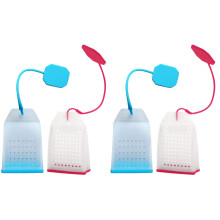 Porta tè in gel di silice, diffusori in silicone per ufficio, 4 pezzi, filtro principale, articoli per la casa