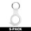 Capa de silicone compatível com Airtag da Apple com chaveiro, branca, pacote com 5 unidades 1