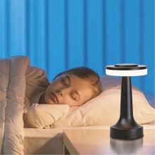 HKUKY metallinen LED-käsipainoyövalo kosketusohjattava tunnelmavalo pöytäbaari ravintola USB-lataus pieni pöytävalaisin yövalo