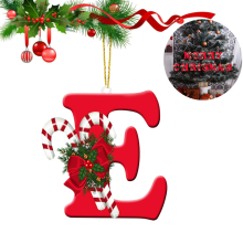 Pendentif de Noël Bxaolu26Letter, Ornements Alphabet AZ pour Décoration de Noël, Compatible avec les loisirs créatifs (10 cm)