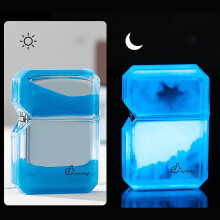 Isqueiro QuLuJing, cor fluorescente vibrante, isqueiro à prova de vento com areia movediça, brinde surpresa, 5ml