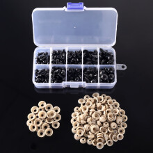 Willstar150 kpl 6-12 mm muoviset turvasilmät aluslevyillä nuken tekoon (musta)