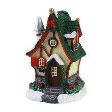 Décoration de Noël musicale et lumineuse féérique pour la maison - Ornement de Noël en résine avec lumières à piles, parfait pour la