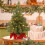 Weloille 24-inch pre-lit flocked mini Christmas tree with 1