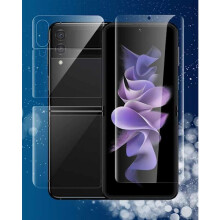 Ag luí le Samsung Galaxy Z Flip4 - Cosantóir Scáileáin Bog Ceithre Chuid