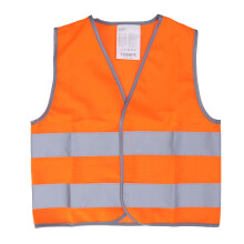 Sicherheitsweste für Kinder, orange, reflektierend, S
