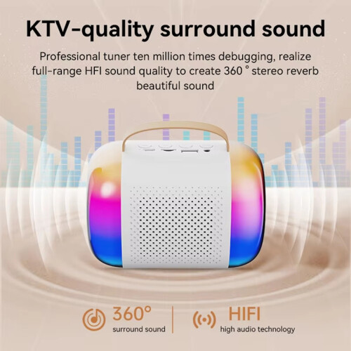 K Song Bluetooth Ηχείο Μικρόφωνο Ήχος Μικρόφωνο Καραόκε Παιδικό Φορητό Οικιακό K-Song