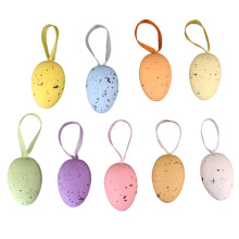 Hesroicy9Pcs/Bolsa Colgantes de Huevos de Pascua con Cordón Huevos de Pascua moteados Antirrayas Resistentes a Caídas para Pascua