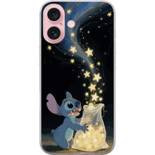 Capa transparente compatível com Apple, compatível com iPhone 16, com estampa mágica do Stitch e Lilo da Disney.