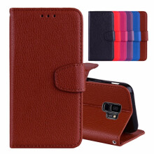 Capa elegante e prática compatível com Samsung Galaxy S9 (Marrom)