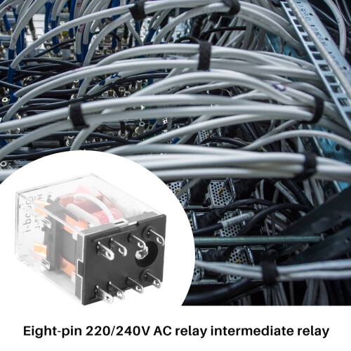 Ρελέ ισχύος 220/240V AC με πηνίο DPDT MY2NJ8 ακίδων με βάση υποδοχής 1
