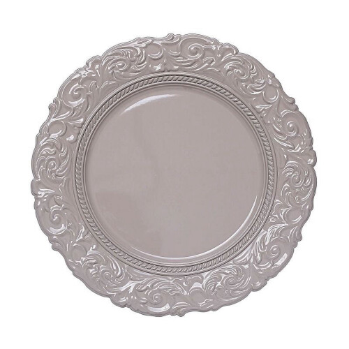 Baroque Plastic Charger Plates 14 Inch Round 6 Pack 1