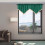 Windows valance scalloped sheer 51.1" W x 23.6" L 4