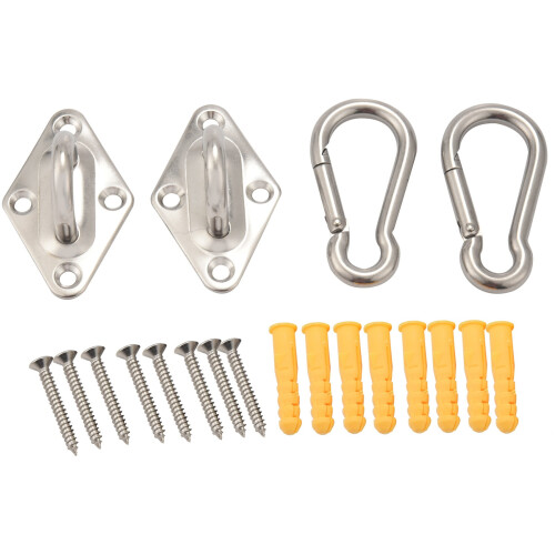 Heavy Duty Hammock Hanging Kit with Eye Plates and Wall