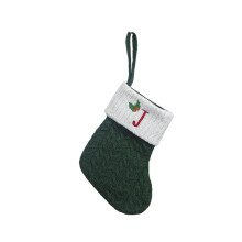 Groene kerstsokken met dennenappelmotief, set van 2