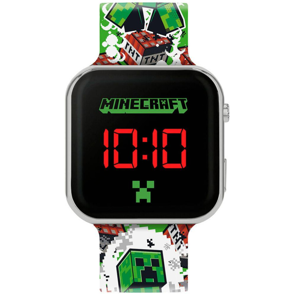 Minecraft Childrens/Kids Tnt Digital Watch Green