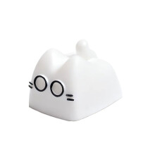 Unieke gebogen staartkatten-hars-keycap om de esthetiek van-Wit