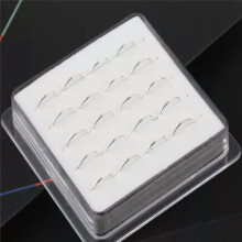 RSAMD Venta al por mayor 20 piezas 1 caja Anillo de nariz de cristal plateado y dorado Piercing corporal - Plata