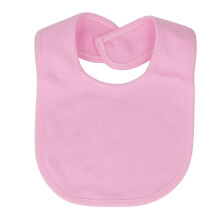 Soft Cotton Newborn Bib Snap Fastener Pink